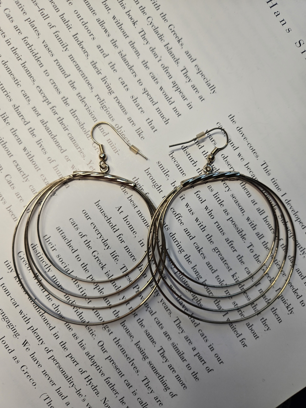 Multi-Tone Gold Hoop Layered Drop Earrings - Women Jewelry